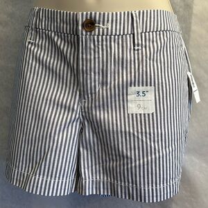 Old Navy flat front Railroad Stripe Shorts w/front pockets NWT. Sz-4. E11